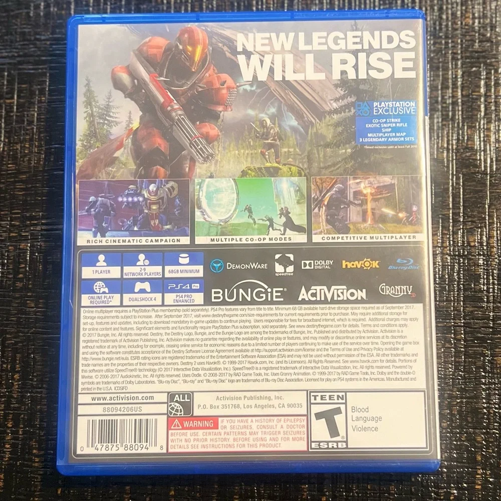 PS4 Destiny 2 Sony PlayStation 4 video game